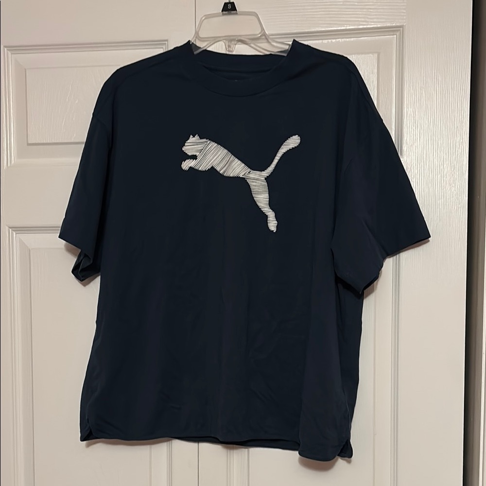 Puma Dark Blue Tee with Iconic Logo